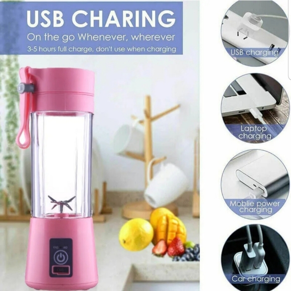 Portable Juicer Blender Cup USB Rechargeable Mixer Smoothies Mini Fruit Machine - Picture 3 of 11